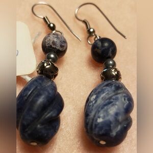 Sodalite & Sterling Silver Earrings